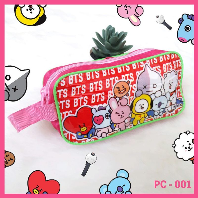 KOTAK PENSIL BT21/KOTAK PENSIL KARAKTER BTS MURAH GROSIR/PENSIL CASE