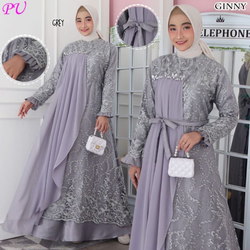 GINNY Gaun gamis pesta muslimah walimatul wisuda resepsi lamaran bridesmaid