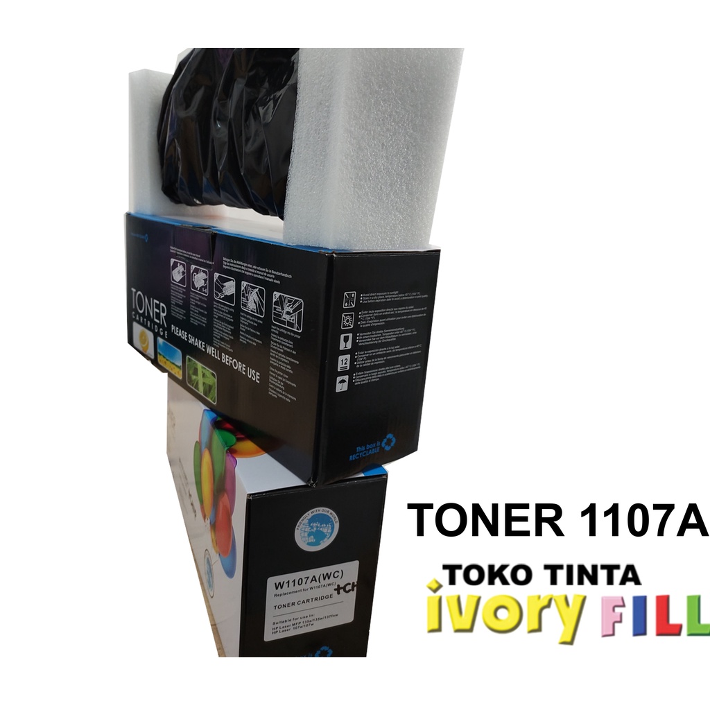 Toner 107A kompatible HP W1107A 105A 106A siap pakai termurah laserjet HP MFP 135A / 135W / 137 fnw