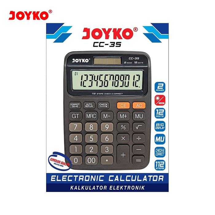 

Nokida Kalkulator 12 Digit Joyko CC-35 Check Correct / Calculator Office / Kantor / Menghitung
