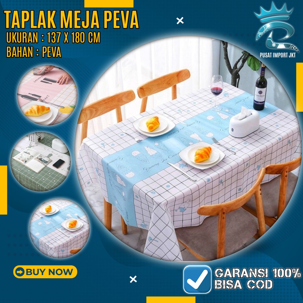 COD Taplak meja taplak meja makan taplak meja plastik taplak meja makan anti air murah