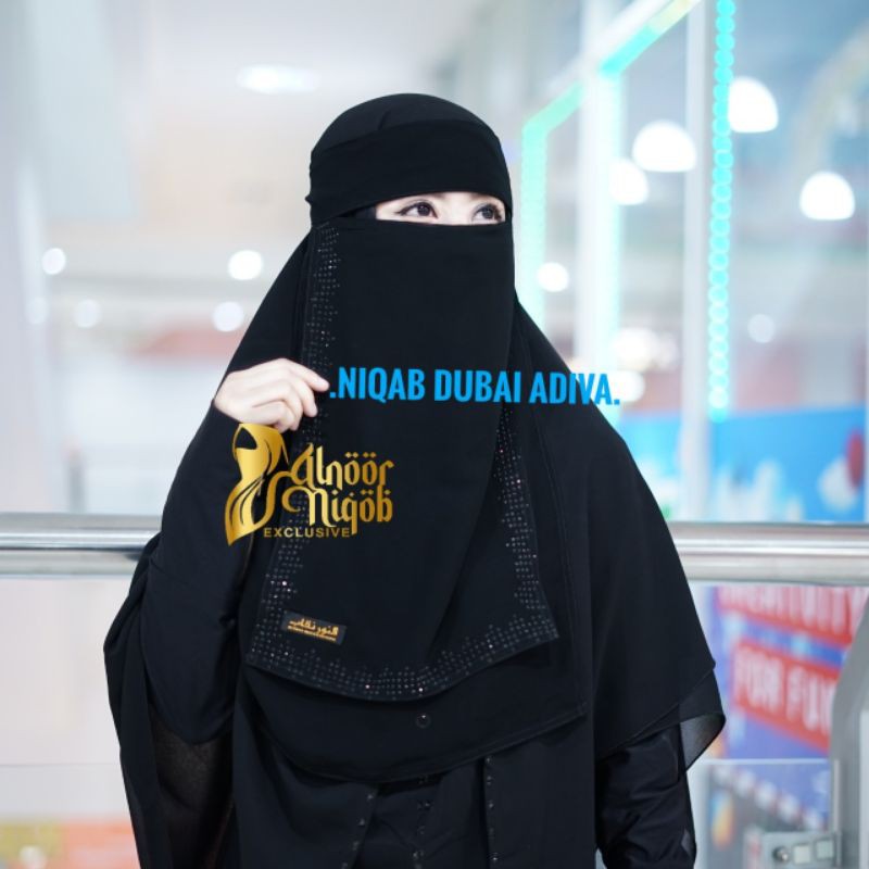 niqab dubai ADIVA cadar bandana alnoor niqob temboro nikop cantik nikob terbaru