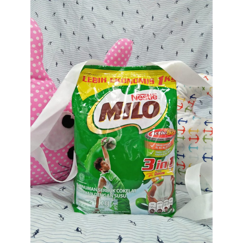 Milo ACTIVE GO 3 in 1 Coklat 1 KG - HTA SUSU / PAMPERS / DIAPERS