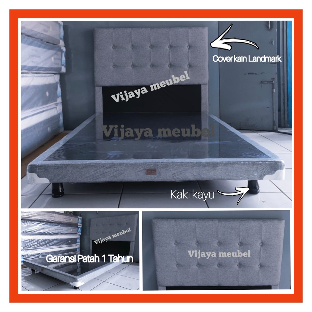 Divan minimalis Kain 160x200 hanya divan tanpa sandaran