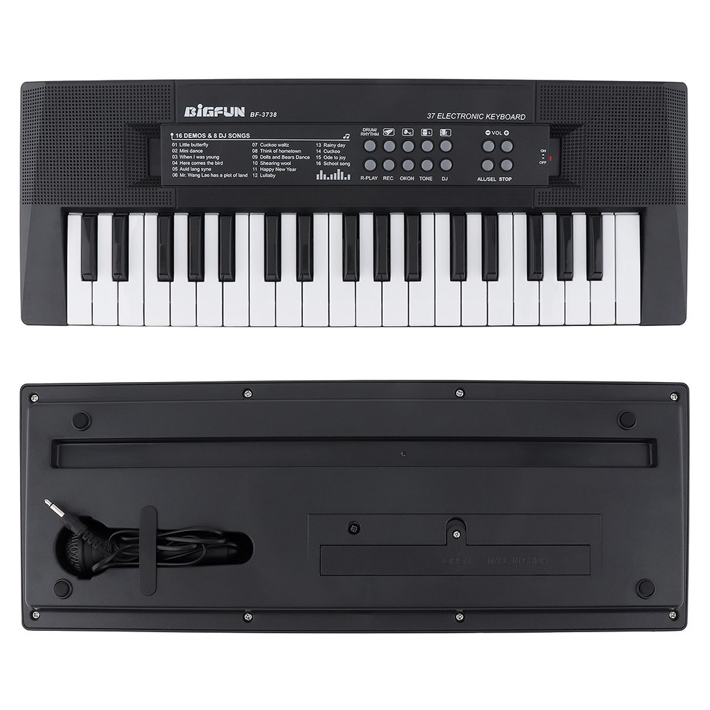 Keyboard Piano Digital Elektronik 37 Kunci Dengan Mikrofon Untuk Hadiah Ulang Tahun