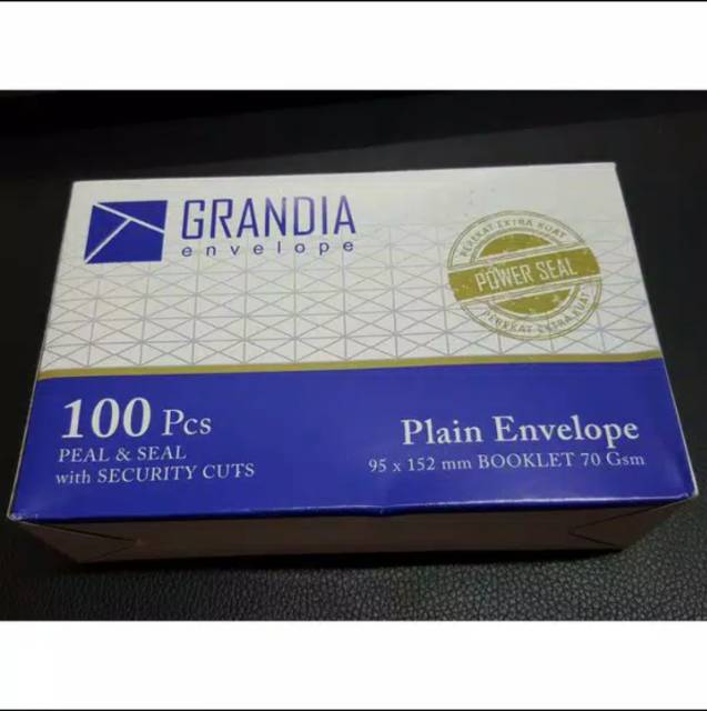 

AMPLOP GRANDIA PUTIH POLOS 95 mm x 125 mm 100 Lembar