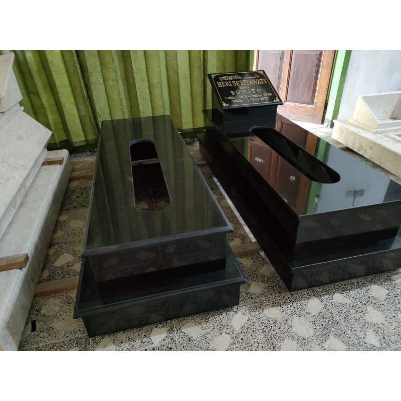 Body Makam Granit Maesan Granit Trap 2 Casing Makam Granit Hitam Kijing Kuburan Granit Nisan Granit 