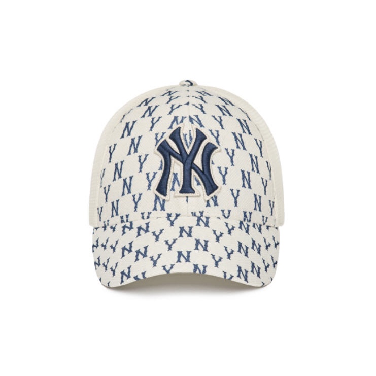 Topi MLB NY New York Yankees Monogram Cream 100% Authentic - Original