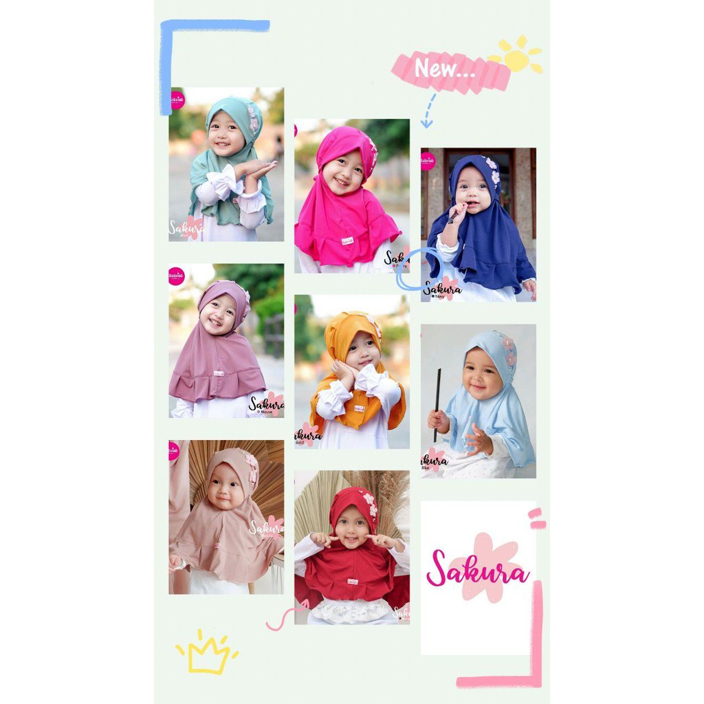 Tunik dan Hijab Anak Sakura by Babyjab
