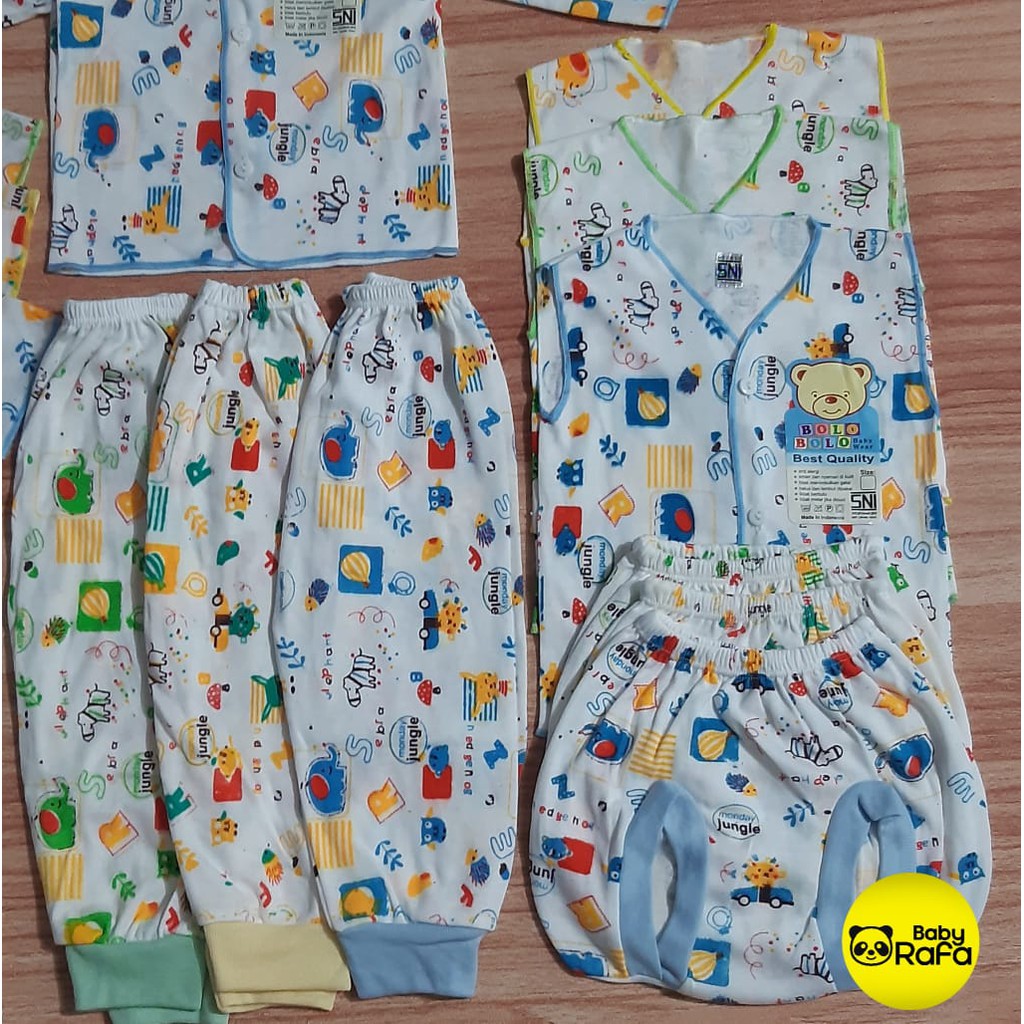 Paket Hemat Baju Bayi Motif 18 pcs SNI BOLO - BOLO