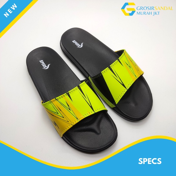 Sandal SLOP Specs Accelerator Lightspeed Original Slide Sendal Pria Slop Import sendal slop specs light speed 3 warna sandal fashion korea / sandal keren 4.4 [FREE ONGKIR] COD Sandal Kasual Classical slop karet original Sendal Slop Ori Sendal Distro-HITAM STABILO