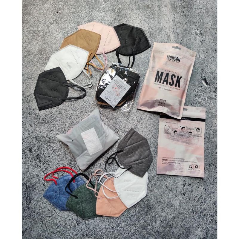 MIX 5W KN95 MOUSON EMBOS - MASKER  MOUSON MIX 5 WARNA