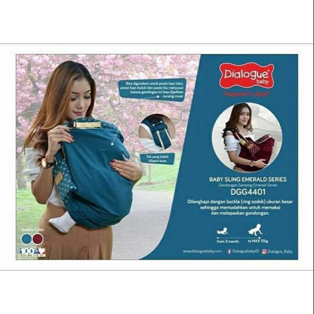 ♥BabyYank♥ DIALOGUE BABY GENDONGAN BAYI SAMPING EMERALD SERIES DGG4401