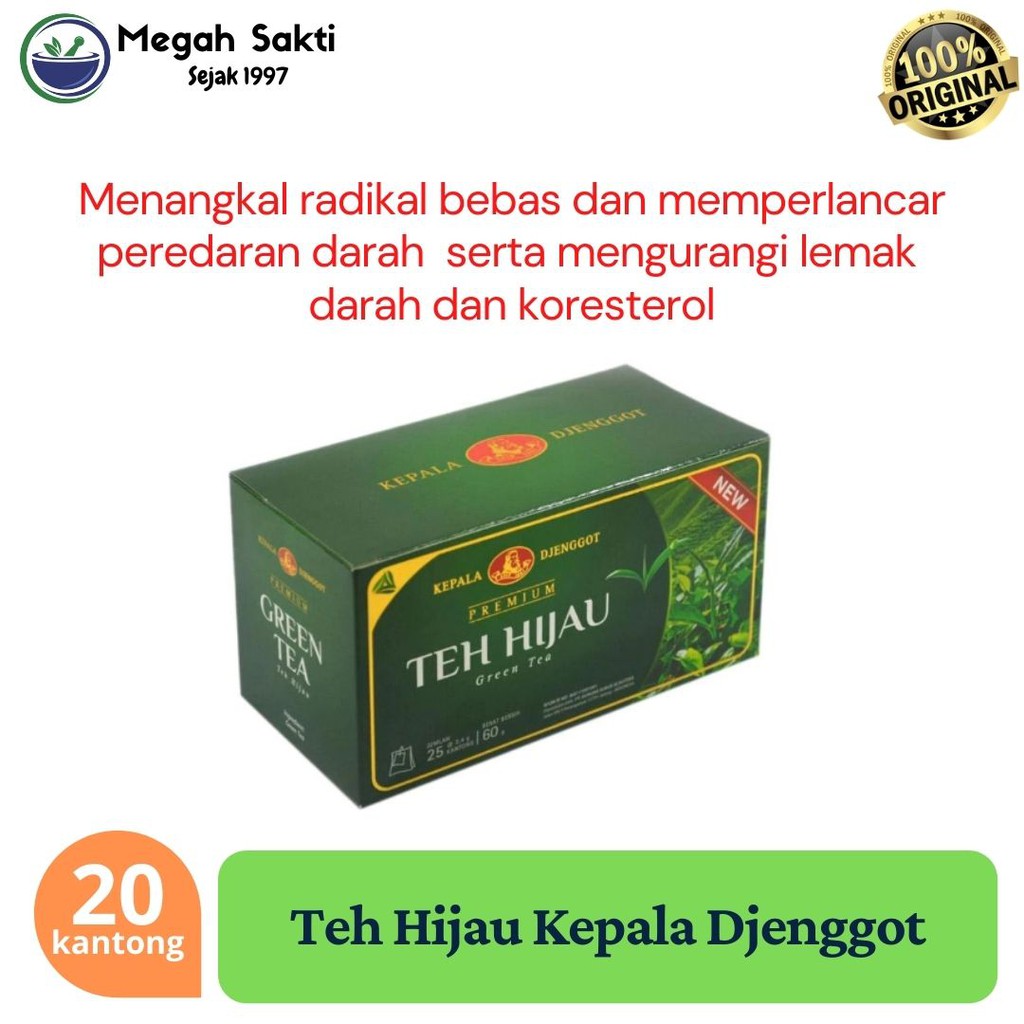 

Megah Sakti - Teh Hijau Kepala Djenggot / Green Tea Celup 60Gr Diet Keto