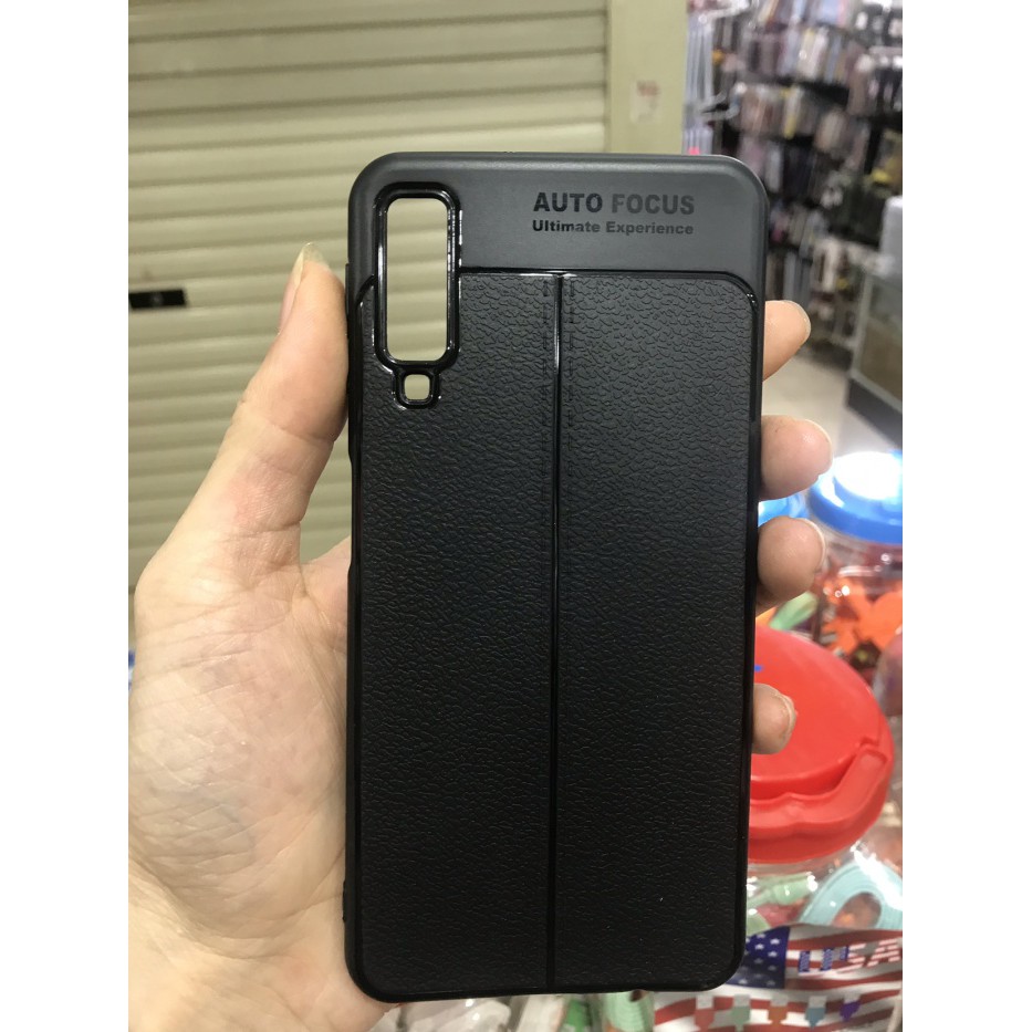Softcase jellycase rubber auto fokus leather case Samsung a7 2018 new