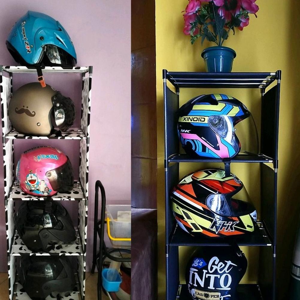 RAK HELM RAK SUSUN LEMARI HELM LEBIH BESAR & KUAT RAK BUKU LEMARI SERBAGUNA RAK BAJU JUMBO TEMPAT HE