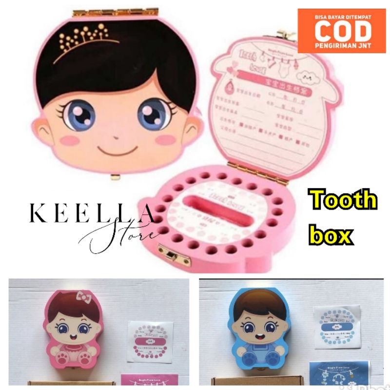 Tempat bayi / kotak penyimpanan gigi bayi / baby tooth box teeth gigi susu anak