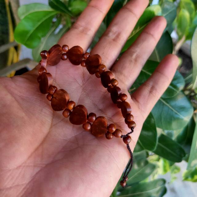 Gelang kaukah love coklat / gelang kaokah / gelang koka / gelang kokka / gelang kaoka / gelang kauka