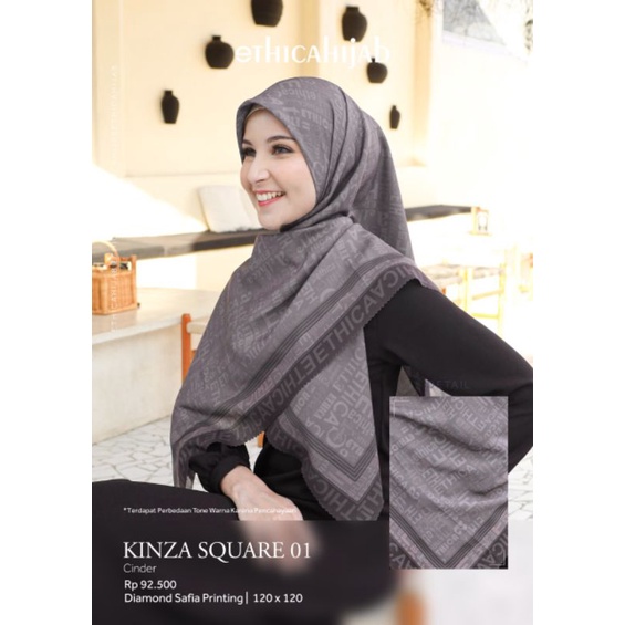 KINZA SQUARE 01 &amp; 02 © HIJAB SEGIEMPAT SYARI  MOTIF ETHICA