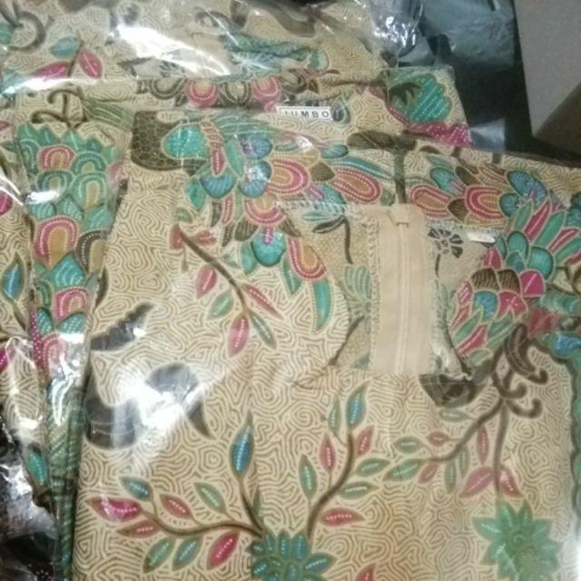 Batik Couple Notoarto Batik Ipnu-ippnu Kemeja Pria Sogan Lawasan Manuk Kembar Katun Cap Solo Baru