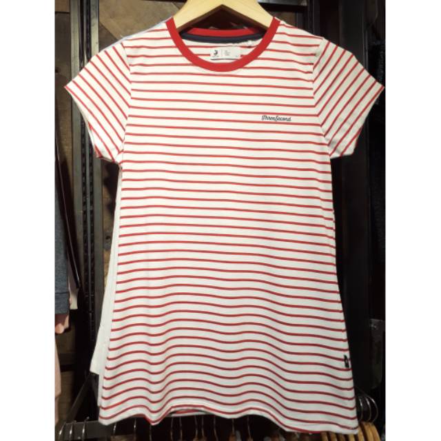 KAOS 3 SECOND WANITA PUTIH MERAH 3804