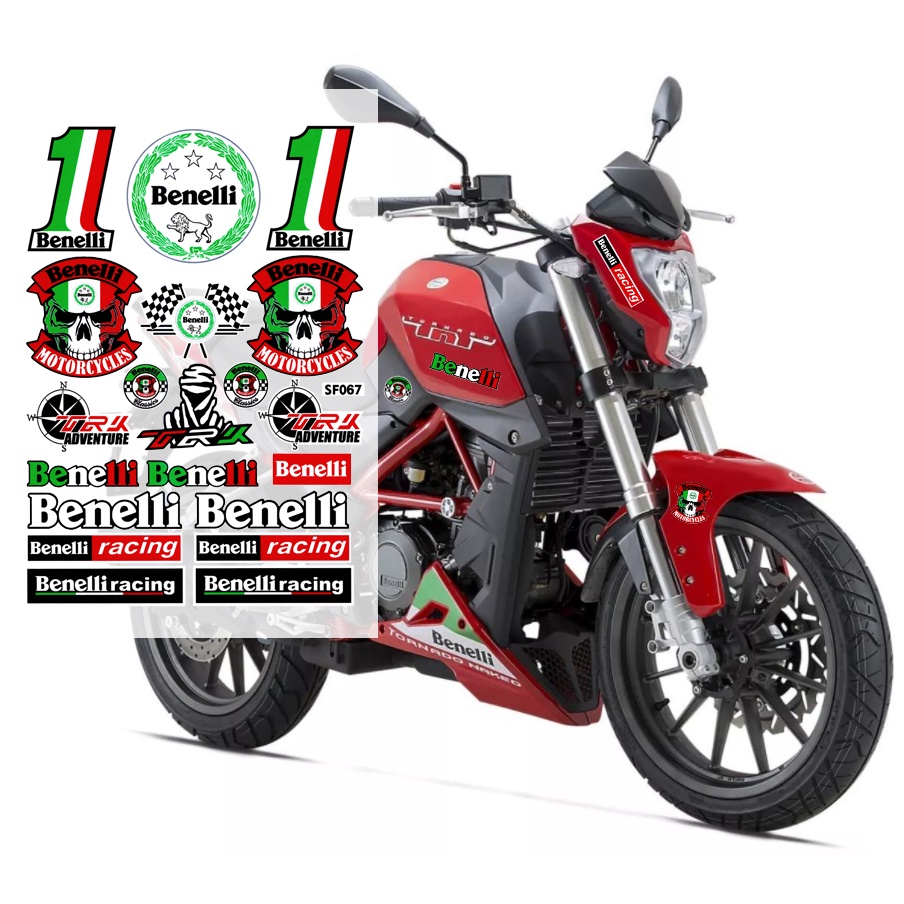 1PC Benelli Reflektif Balap Aksesoris Motor Stiker Tangki Helm Tahan Air Dekoratif Stiker untuk Benelli TRK BN TMXK 250 300 302 500 502 600 Italia