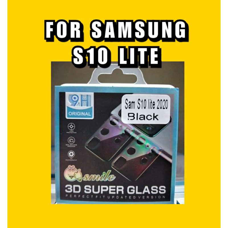 Tempered Glass Original 3D Full Camera Lens Protector Anti Gores Kaca Kamera SAMSUNG S10 LITE !!