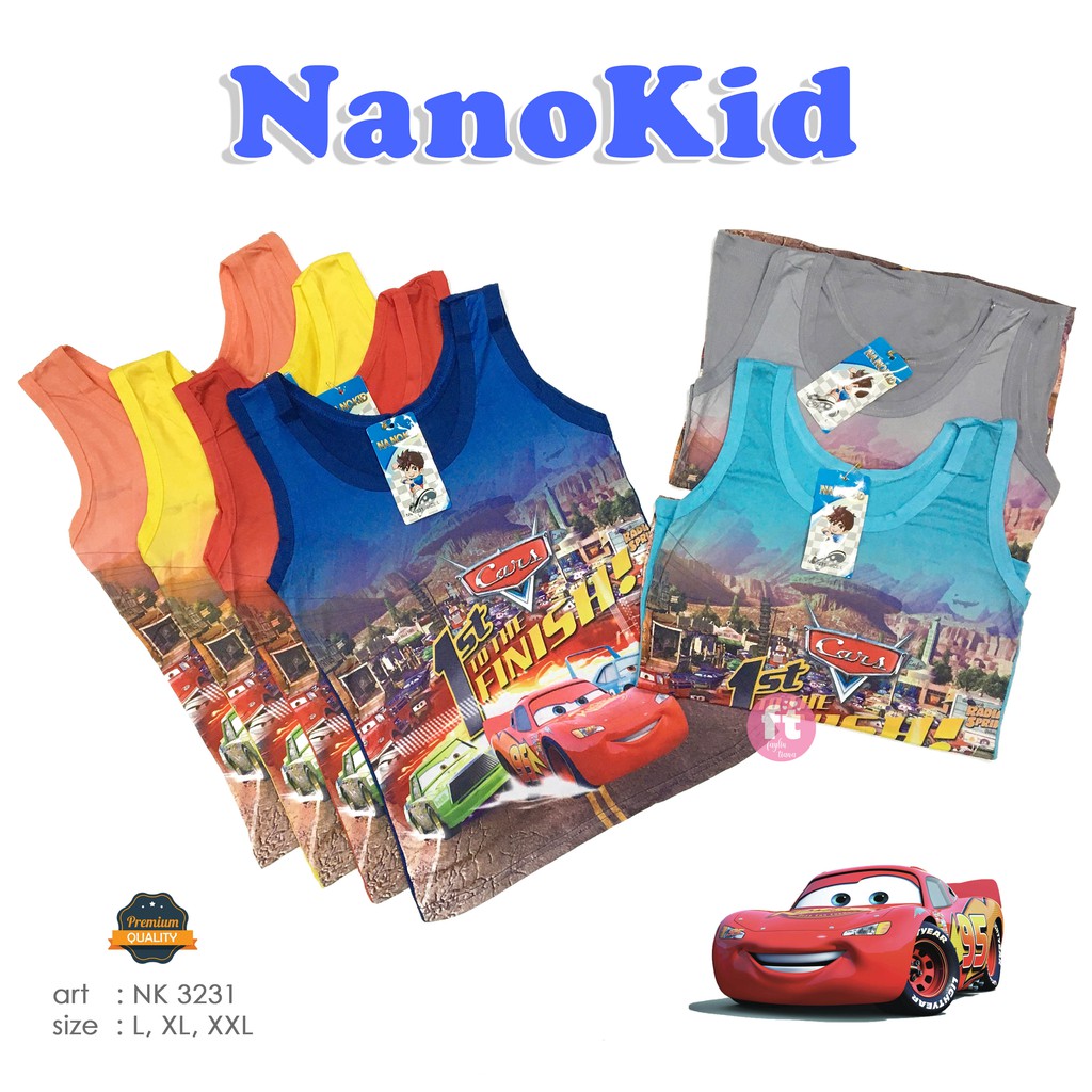 NANOKID | Singlet Anak Cowok / Kaos Dalam Anak Cowok KARAKTER