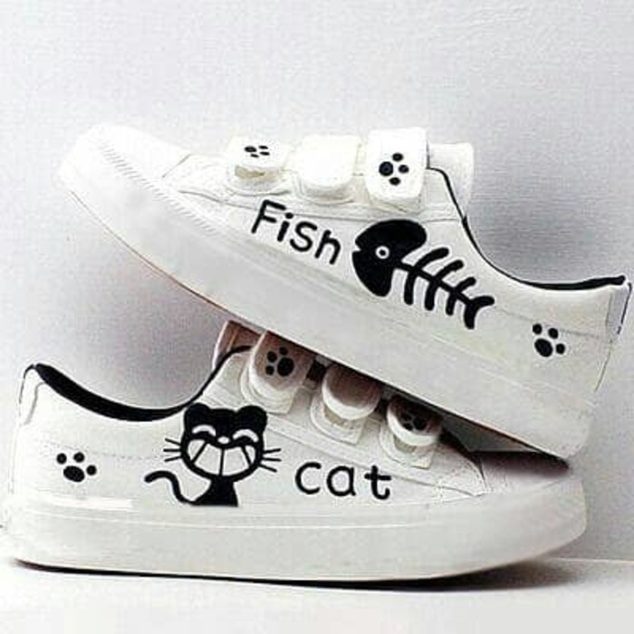 IMPORT Sepatu Wanita Fish Cat SDS201 Putih
