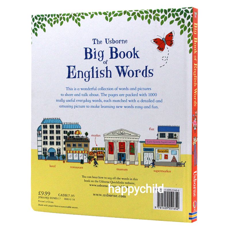 original the Usborne Big book of English Words buku anak buku sd buku happychild