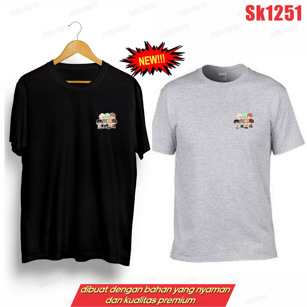 MURAH!!! KAOS KPOP CARTOON LOGO KECIL SK1251 UNISEX ADA KAOS ANAK