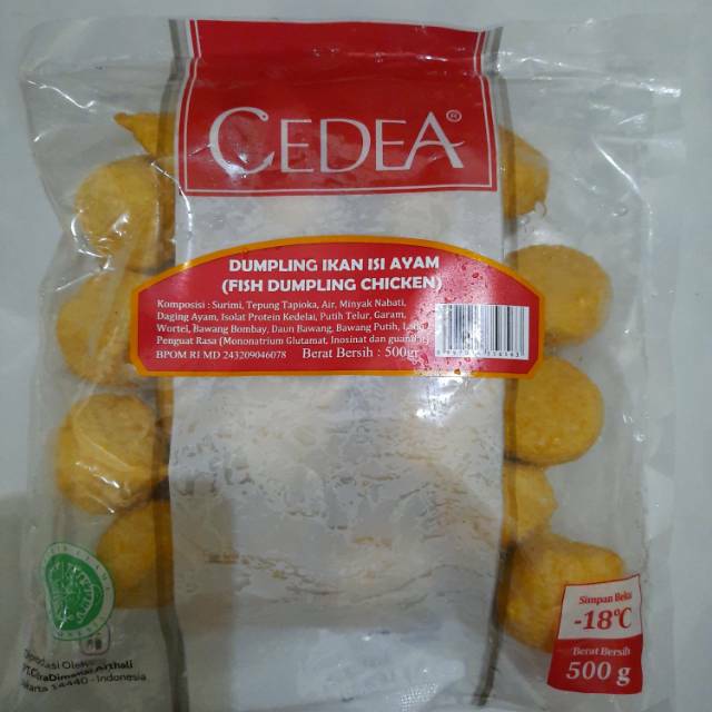

Cedea Dumpling ikan isi ayam (fish dumpling chicken) 500gr Termurah