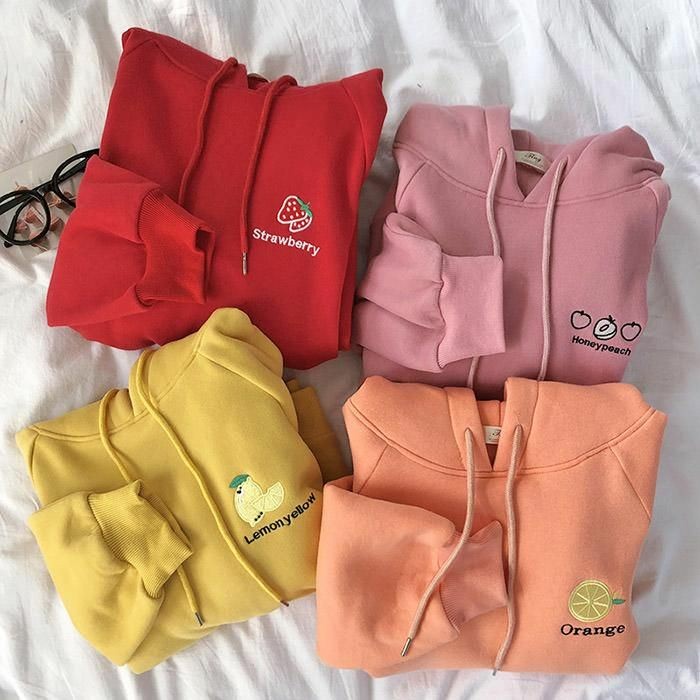 BORDIR HOODIE WANITA ASSORTED FRUIT BORDIR/ HOODIE WANITA TEBAL / HOODIE BORDIR