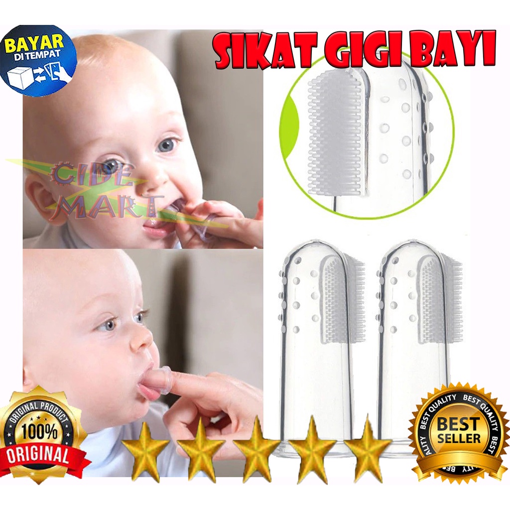 Sikat Lidah Bayi / Sikat Gigi Lidah Bayi Silikon Baby Finger / Sikat Gigi Jari Bayi Sikat Jari Gigi Lidah Bayi Silikon Baby Tooth Brush Silicone