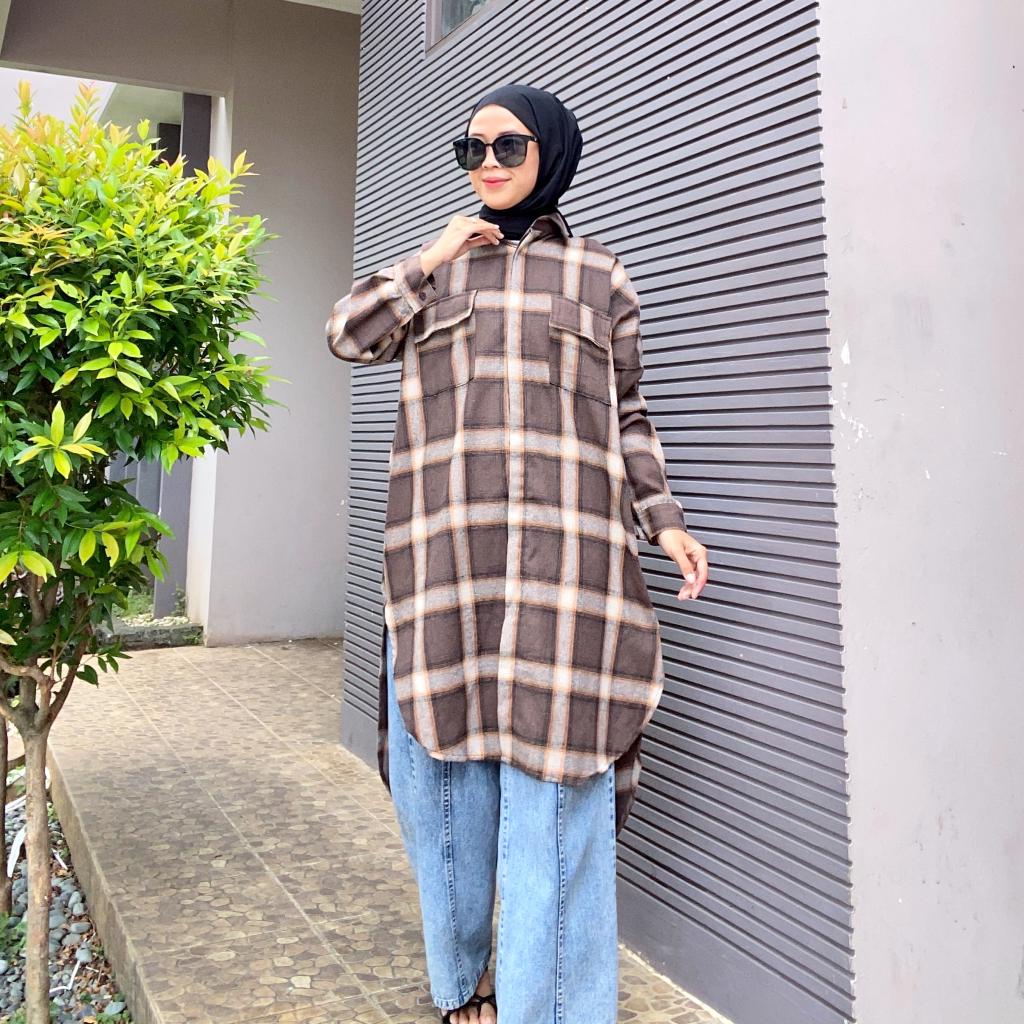 Tunik Flanel (29) / Long Tunik / Midi Dress Flanel