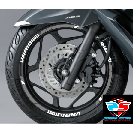 sticker list velg honda vario 160 - abu abu putih
