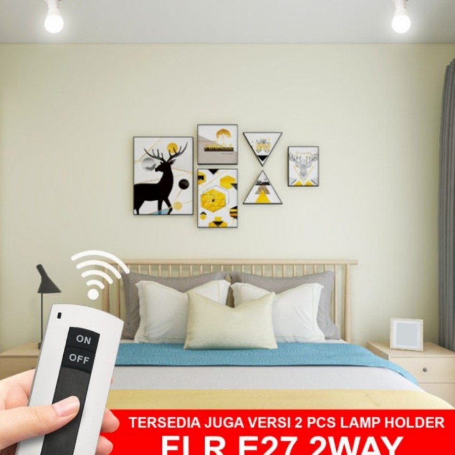 SUNFREE FITING 2 Fitting +1 remote LAMPU E27 REMOTE CONTROL 2 Fitting