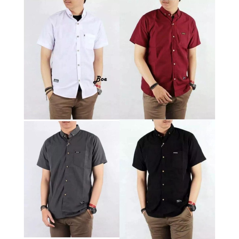 Kemeja Lengan pendek Kemeja polos  Kemeja slimfit casual / kemeja termurah