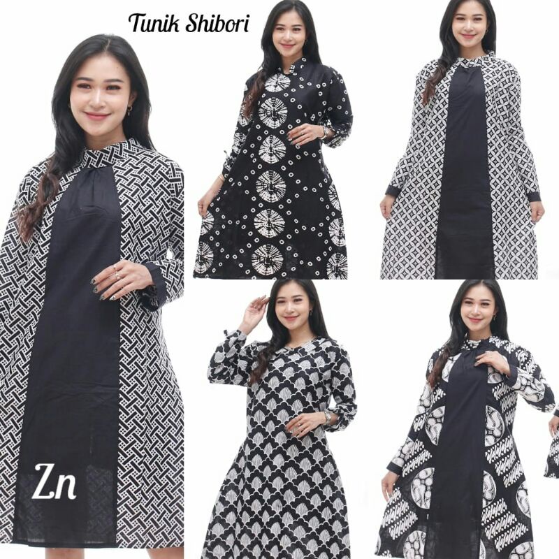 TUNIK MONOKROM TUNIK SHIBORI