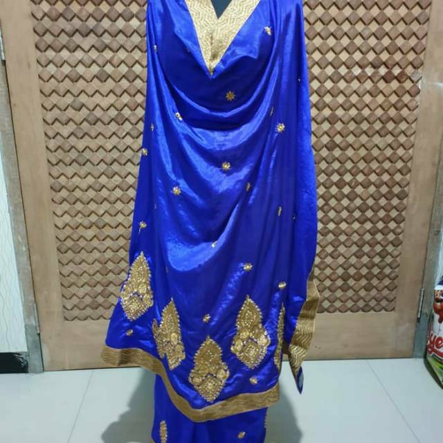 Sari India Full Bordir Payet Tanpa Choli Pjg 520cm / KAFTAN INDIA SECOND LD 130 PB 140 FULL PAYET