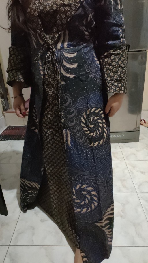 Bisa Pisah Batik Keluarga Gamis Busui Motif Prasasti