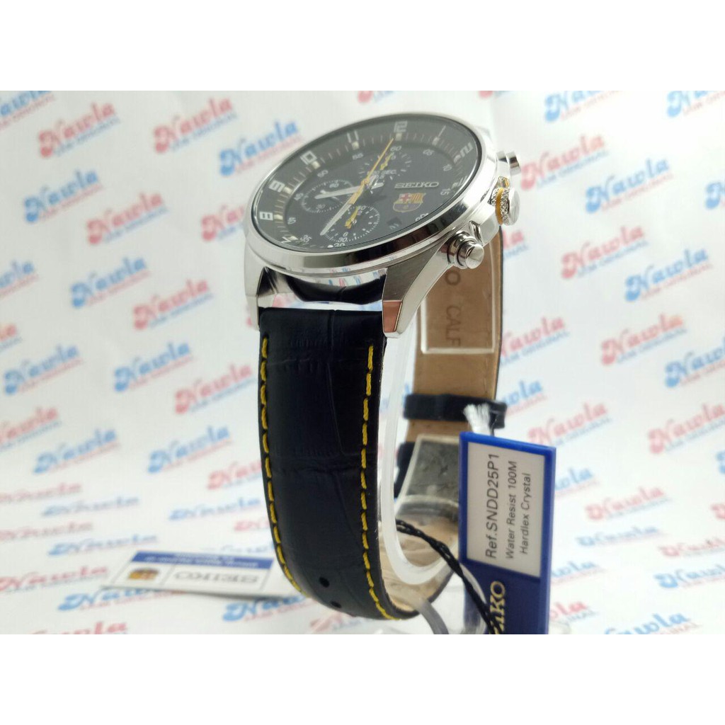 Seiko Quartz SNDD25P1 Chronograph FC Barca Leather | Jam Pria SNDD25