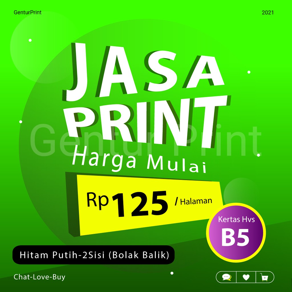 

Jasa Print Hitam Putih (ukuran B5)