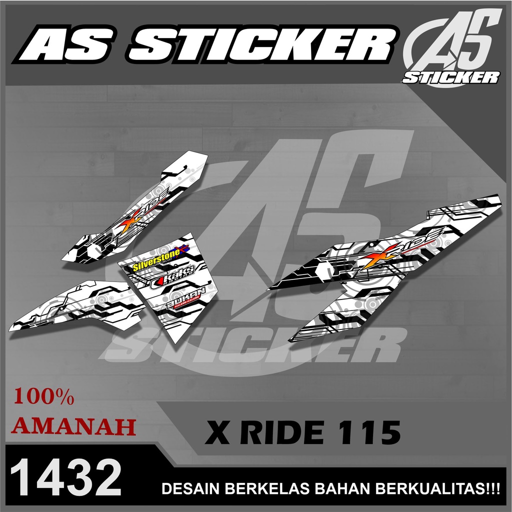 1432 STRIPING STICKER X RIDE 115 GRAFIS LIS SEMI FULL