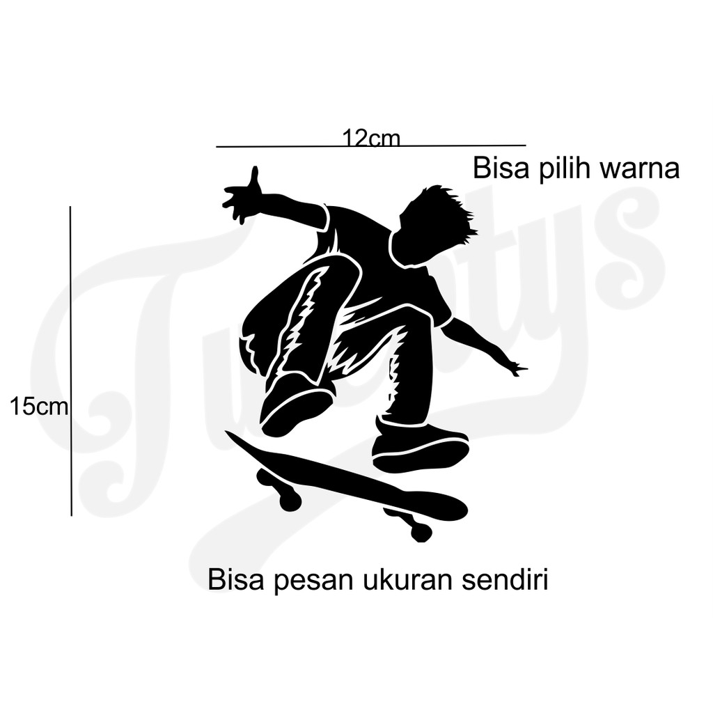 

STIKER SKATEBOARD STICKER CUTTING BISA DITEMPEL DIMANAPUN