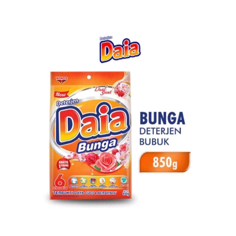 Daia detergent 850gr bunga gratis piring