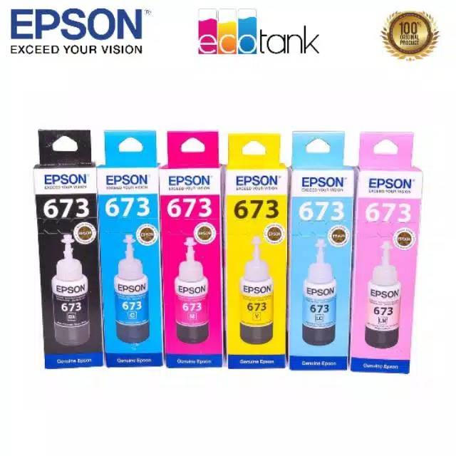 Tinta Epson 673 Original (Harga Per Botol) untuk L800 L805 L810 L850