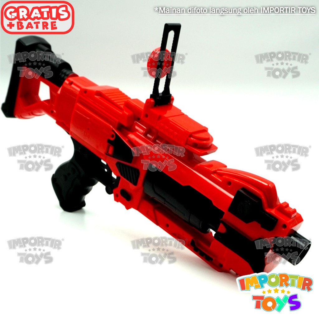 NERF GUN ELEKTRIK IMPORT + PELURU KARET + FREE BATRE (Ber-SNI) IMPORTIR TOYS