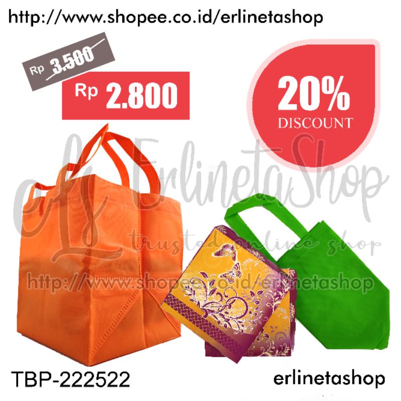 

tas box nasi 20x20 / ukuran tas 22x22 Tinggi 25 cm / tas berkatan / tas box bento sekat 5 / tas sembako / tas kain spunbond / tas press