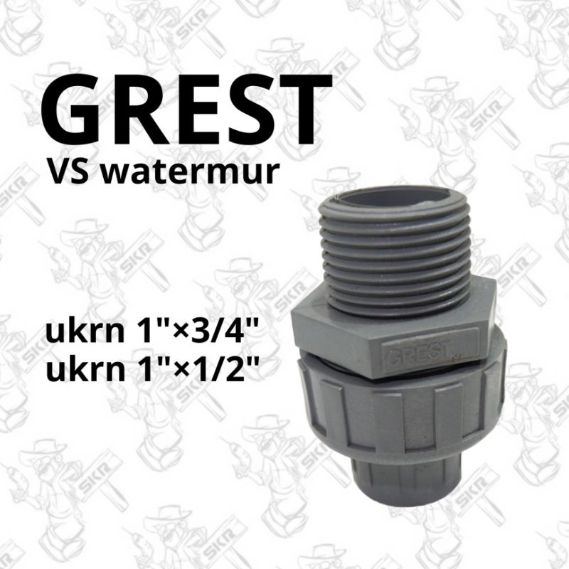 Grest watermur drat 1"x1/2"|1"×3/4"